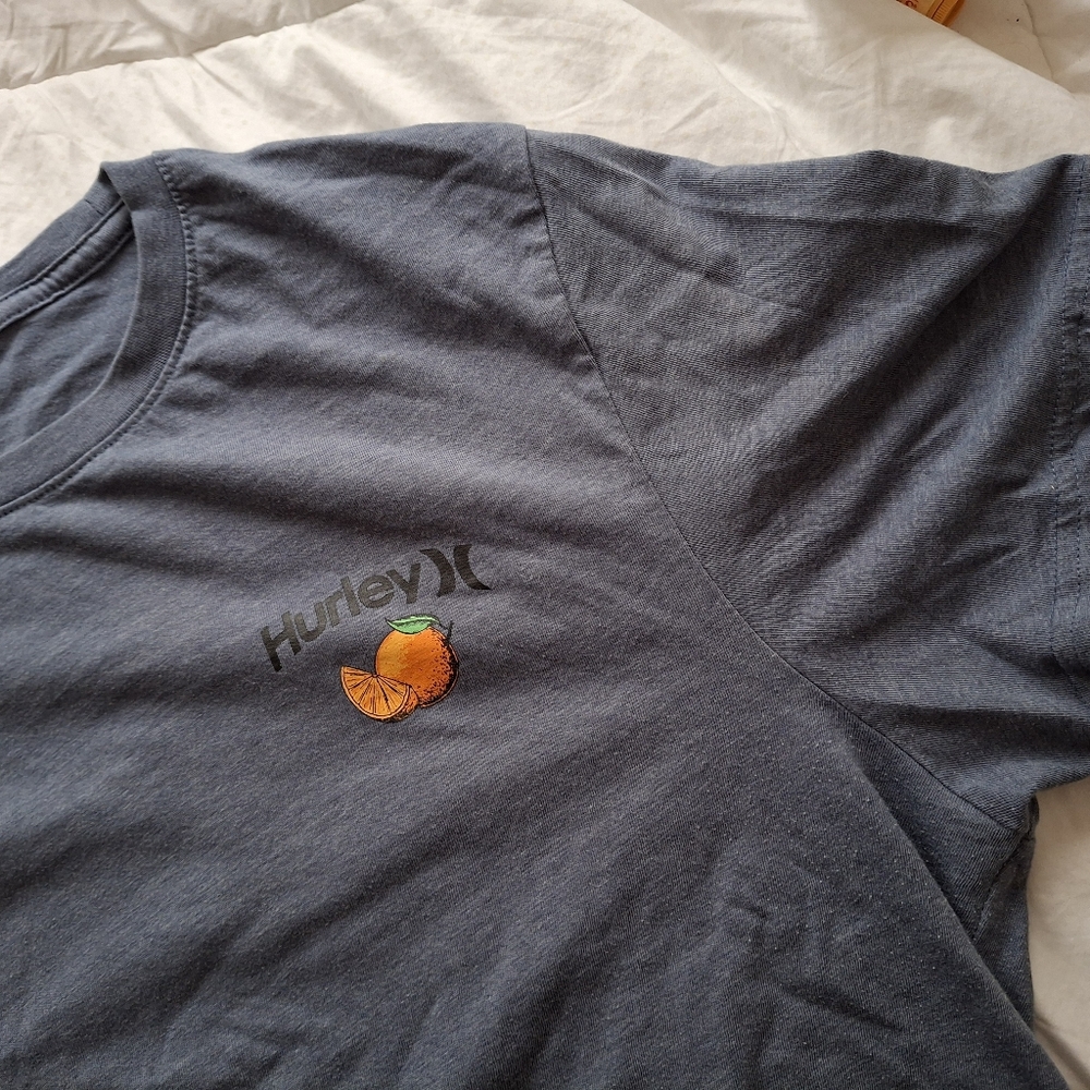 Hurley Large Gray T Shirt With Oranges Large